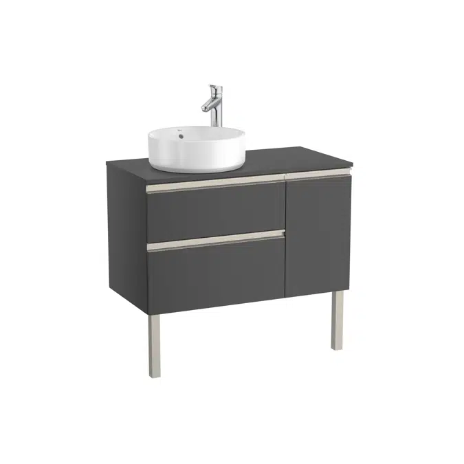 The Gap Base unit with two drawers for left hand over countertop basin