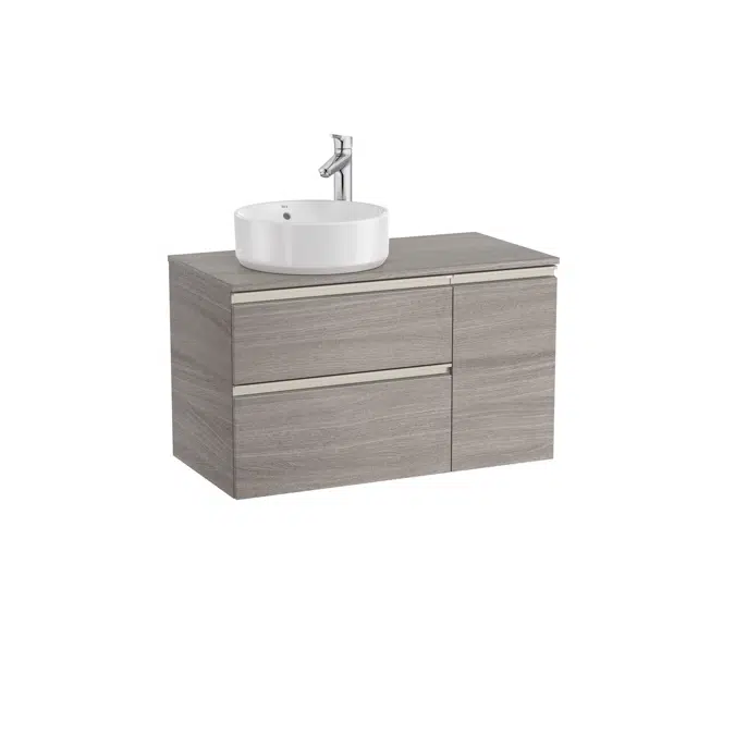 The Gap Base unit with two drawers for left hand over countertop basin