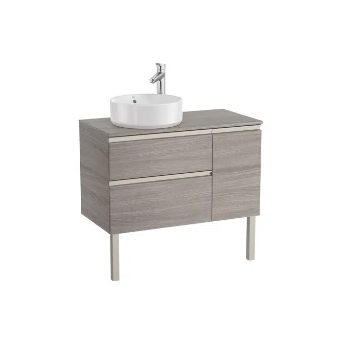 The Gap Base unit with two drawers for left hand over countertop basin
