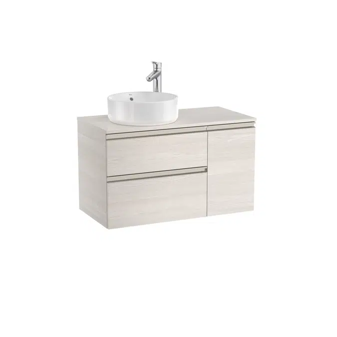 The Gap Base unit with two drawers for left hand over countertop basin