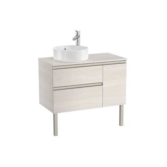 The Gap Base unit with two drawers for left hand over countertop basin