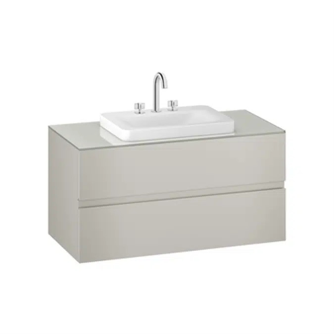 ARMANI - BAIA 1200 mm wall-hung furniture fordeck-mounted basin mixers and over countertop washbasins