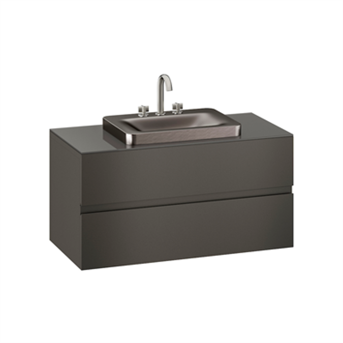 ARMANI - BAIA 1200 mm wall-hung furniture fordeck-mounted basin mixers and over countertop washbasins