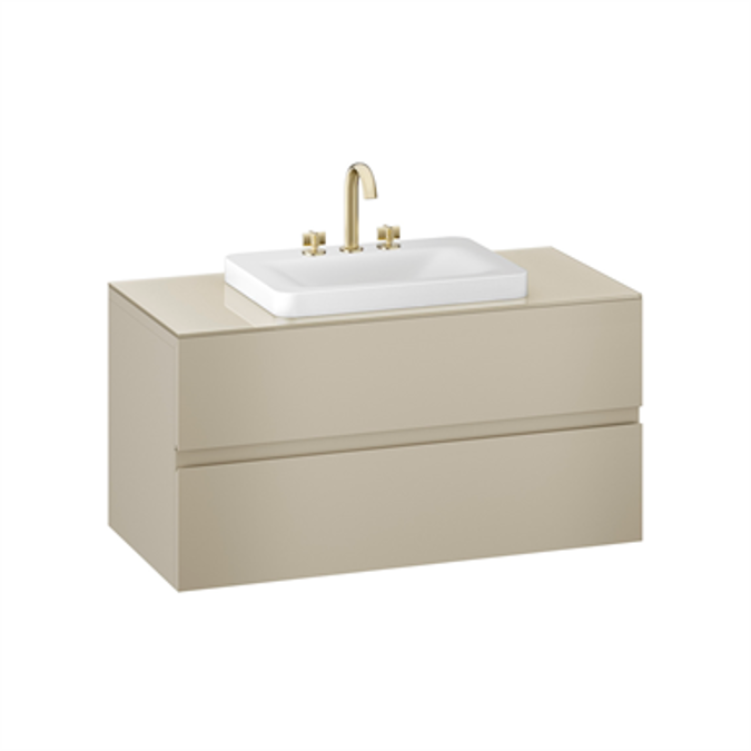 ARMANI - BAIA 1200 mm wall-hung furniture fordeck-mounted basin mixers and over countertop washbasins