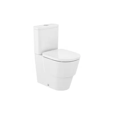 afbeelding voor Tura  Back to wall vitreous china close-coupled Rimless WC with dual outlet