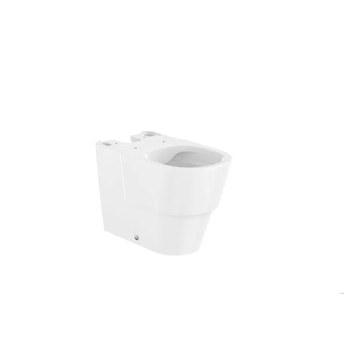 Tura  Back to wall vitreous china close-coupled Rimless WC with dual outlet