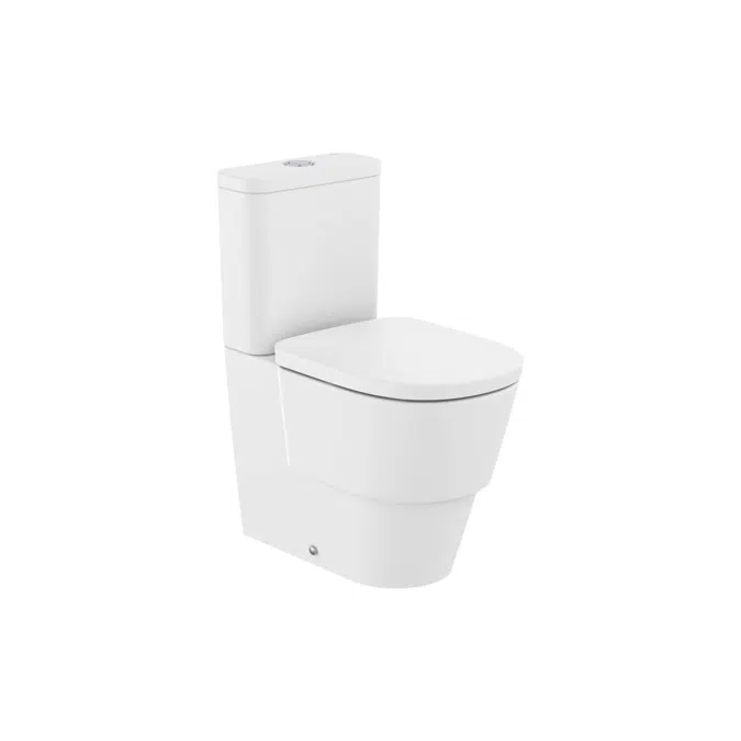 Tura  Back to wall vitreous china close-coupled Rimless WC with dual outlet