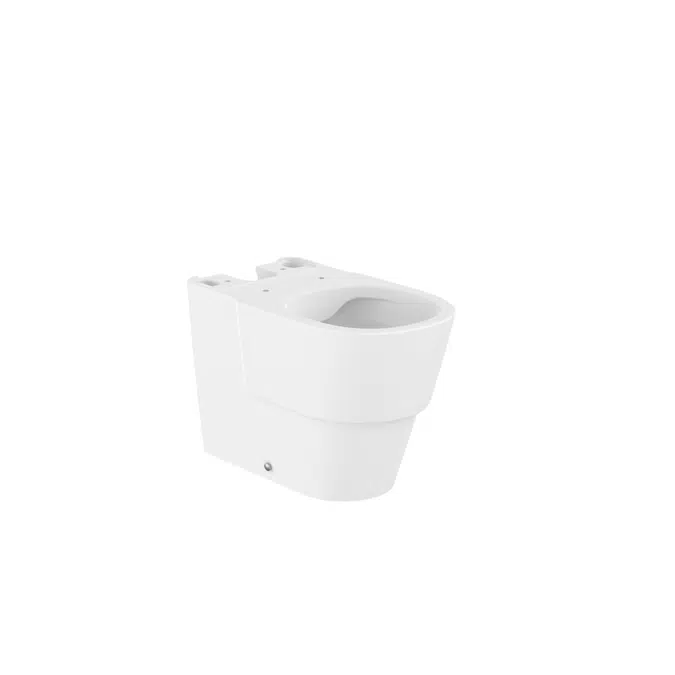 Tura  Back to wall vitreous china close-coupled Rimless WC with dual outlet