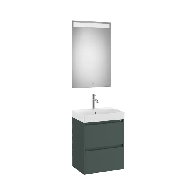 ONA Pack (compact base unit with two drawers, basin and LED mirror)