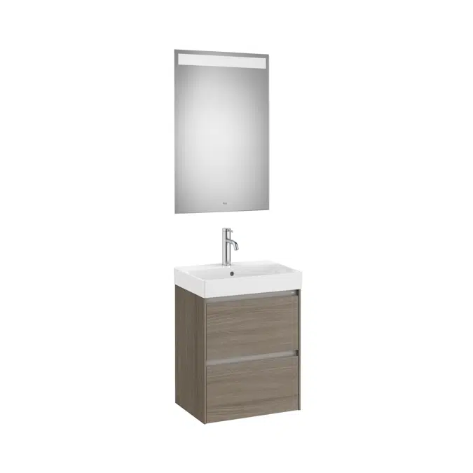 ONA Pack (compact base unit with two drawers, basin and LED mirror)