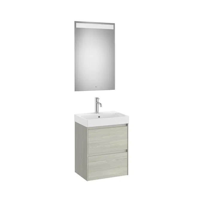ONA Pack (compact base unit with two drawers, basin and LED mirror)