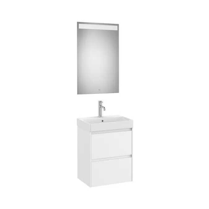 ONA Pack (compact base unit with two drawers, basin and LED mirror)
