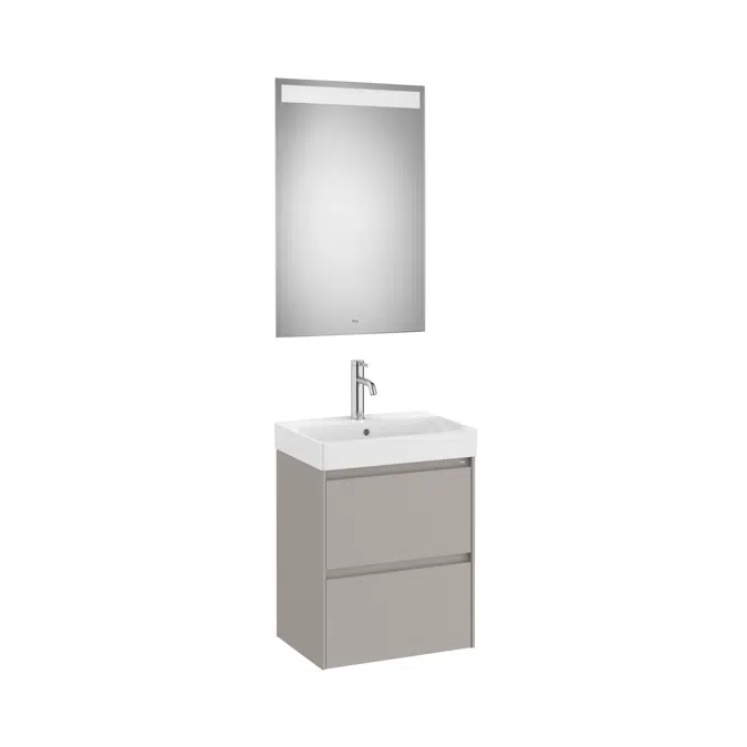 ONA Pack (compact base unit with two drawers, basin and LED mirror)