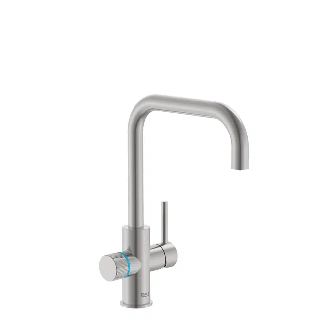 Aquafy - Kitchen sink mixer with 2 ways for filtered water and tap water, swivel spout and flexible supply hoses. Cold Start