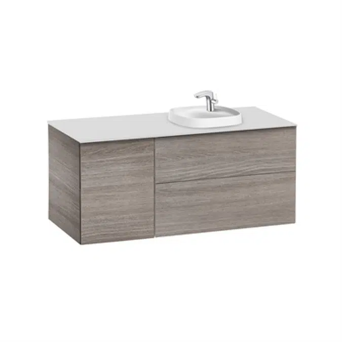 BEYOND Base unit for in countertop basin on the right