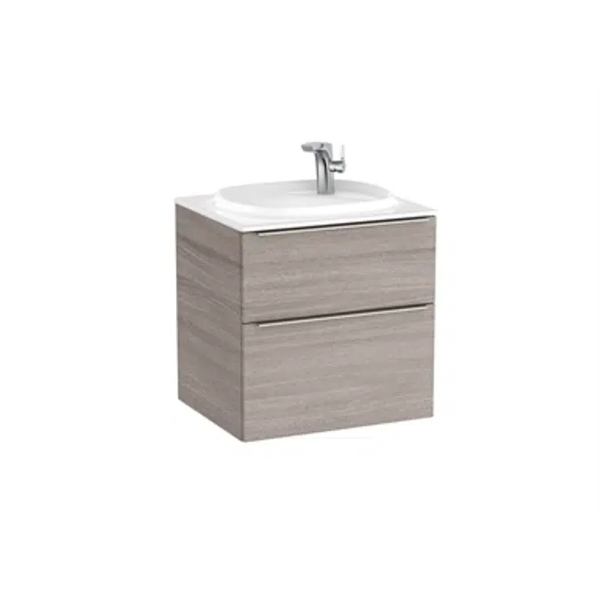 BEYOND 600 Unik (base unit with two drawers with handles and FINECERAMIC® basin)
