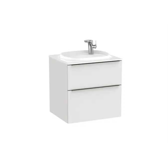 BEYOND 600 Unik (base unit with two drawers with handles and FINECERAMIC® basin)