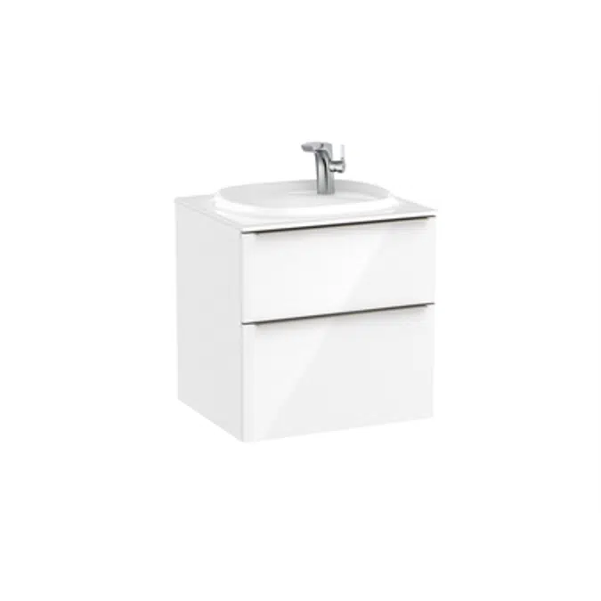 BEYOND 600 Unik (base unit with two drawers with handles and FINECERAMIC® basin)
