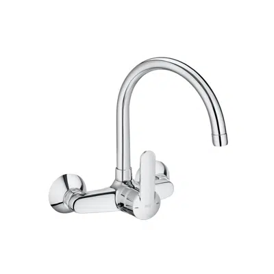 Victoria Wall-mounted kitchen sink mixer with swivel spout图像