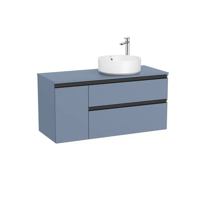 The Gap Base unit with two drawers for right hand over countertop basin