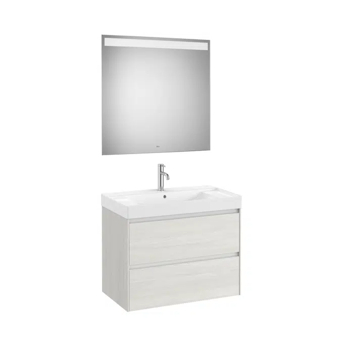 ONA Pack (base unit with two drawers, right hand basin and LED mirror)