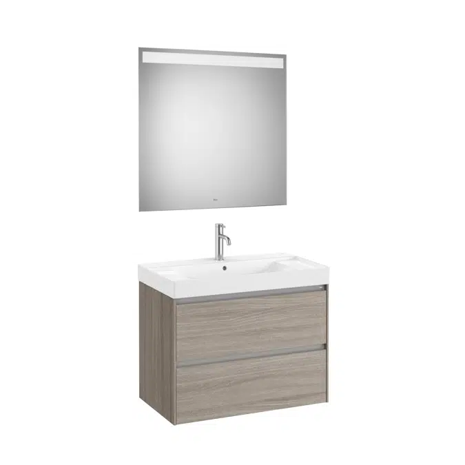 ONA Pack (base unit with two drawers, right hand basin and LED mirror)