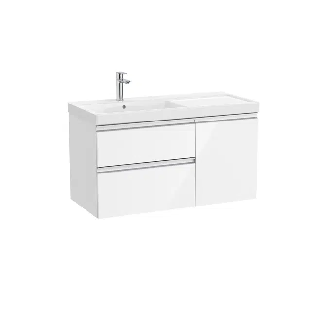 The Gap Unik (base unit with two drawers, one door and basin on the left)