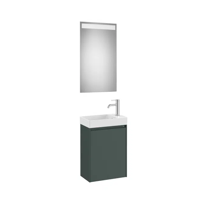 ONA Pack (compact base unit with one door, basin and LED mirror)