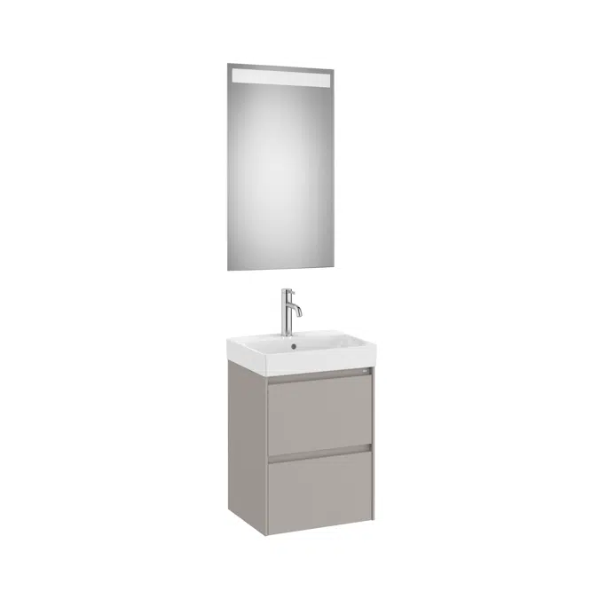 ONA Pack (compact base unit with one door, basin and LED mirror)