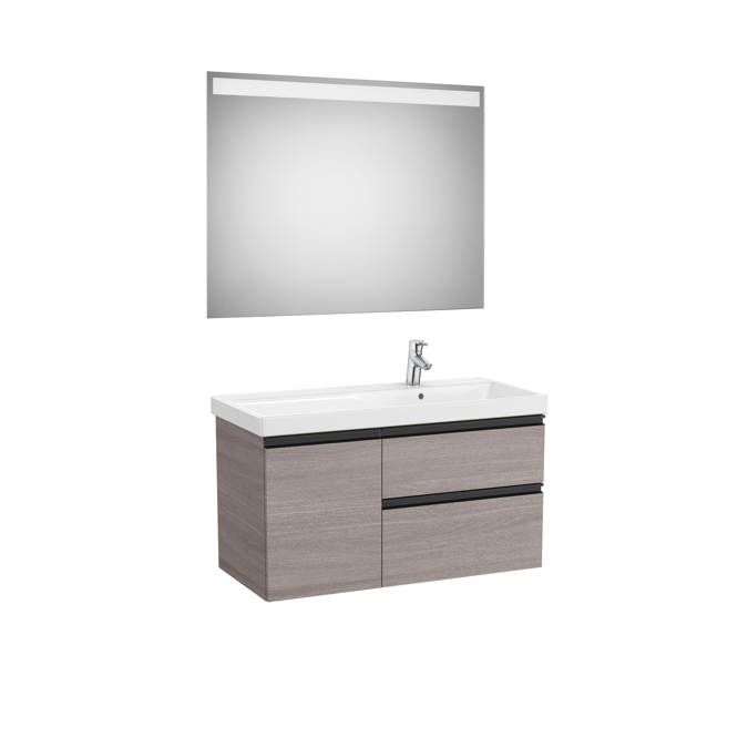 BIM objects Free download! DOMI Pack 1000 right hand basin (base unit