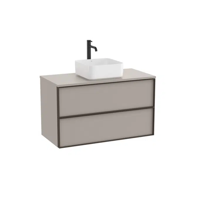 Inspira Base unit with two drawers for in countertop or over countertop basin