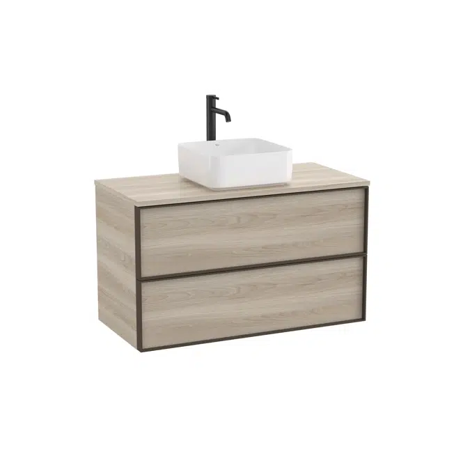 Inspira Base unit with two drawers for in countertop or over countertop basin