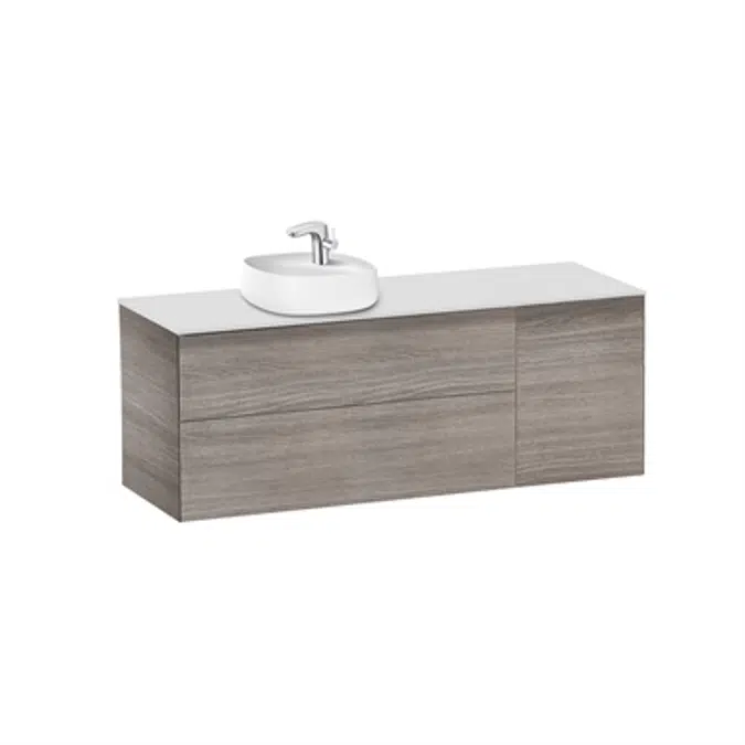 BEYOND Base unit for over countertop basin on the left