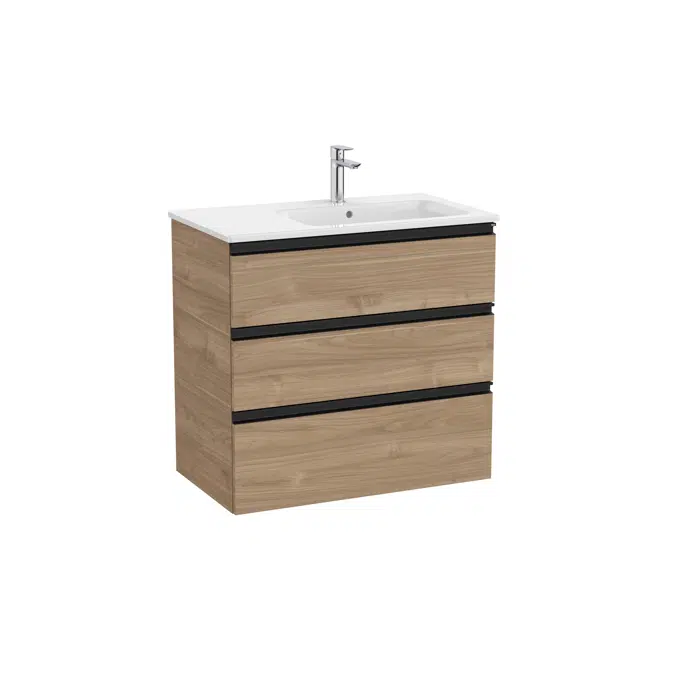 The Gap Unik (base unit with three drawers and right hand basin)