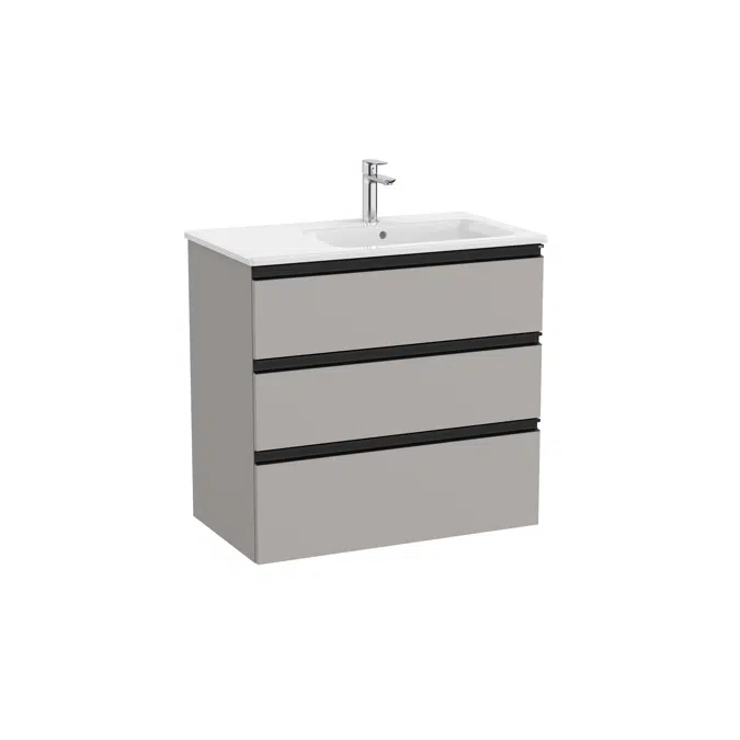 The Gap Unik (base unit with three drawers and right hand basin)