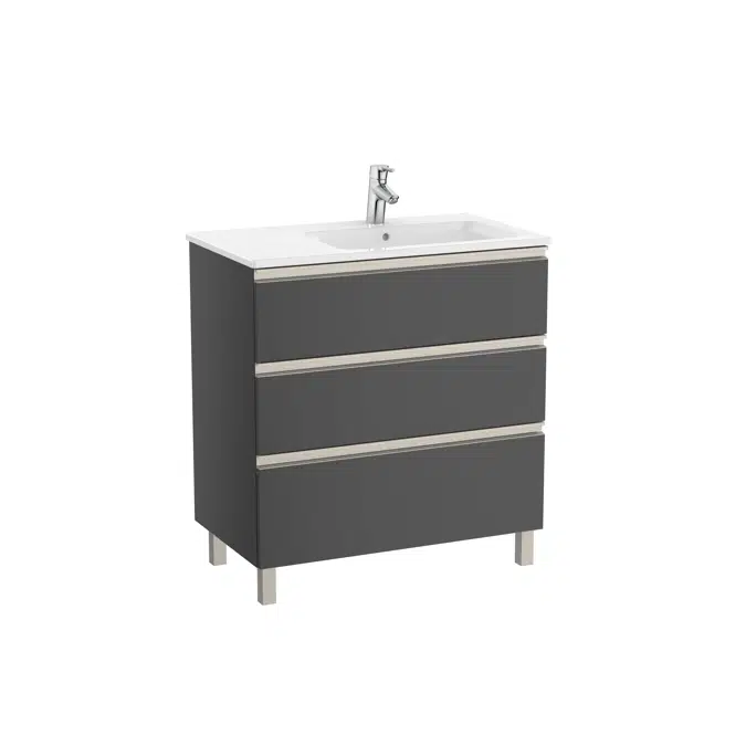 The Gap Unik (base unit with three drawers and right hand basin)