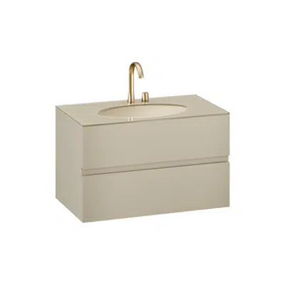 afbeelding voor ARMANI - ISLAND 1000 mm wall-hung furniture for under-counter washbasin and deck-mounted basin mixer