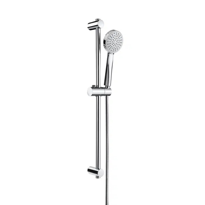 Stella Shower kit with Stella 100/1 handshower, 700 mm slide bar with adjustable handshower bracket and flexible hose