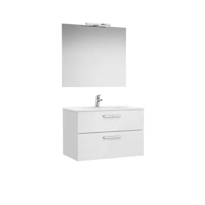 imagen para VICTORIA BASIC Pack 805 (base unit with two drawers, basin, mirror and LED wall light)