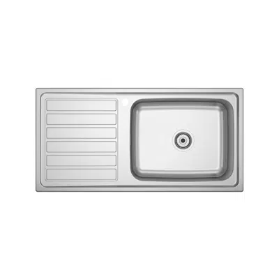 Image for Glasgow Stainless steel single bowl kitchen sink and left drainer
