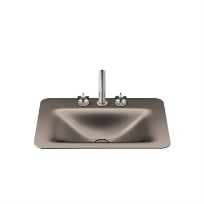 ARMANI - BAIA 660 mm countertop washbasin for 3-hole basin mixer