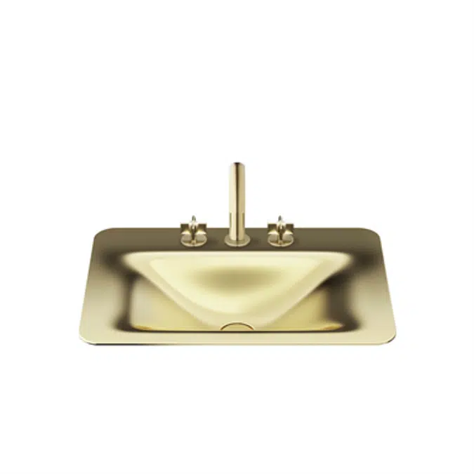 ARMANI - BAIA 660 mm countertop washbasin for 3-hole basin mixer