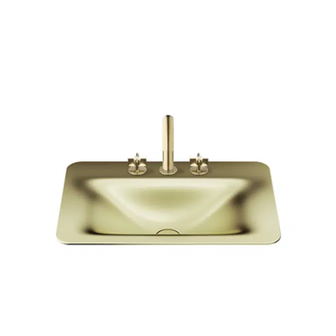 ARMANI - BAIA 660 mm countertop washbasin for 3-hole basin mixer