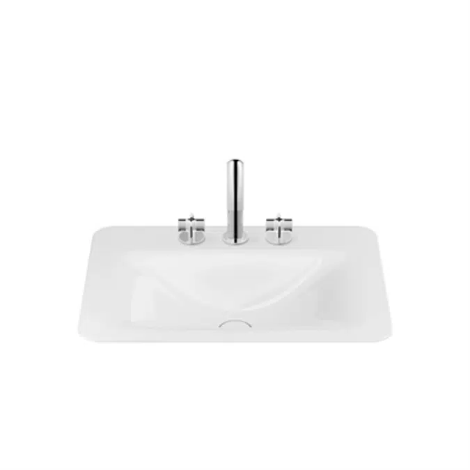 ARMANI - BAIA 660 mm countertop washbasin for 3-hole basin mixer
