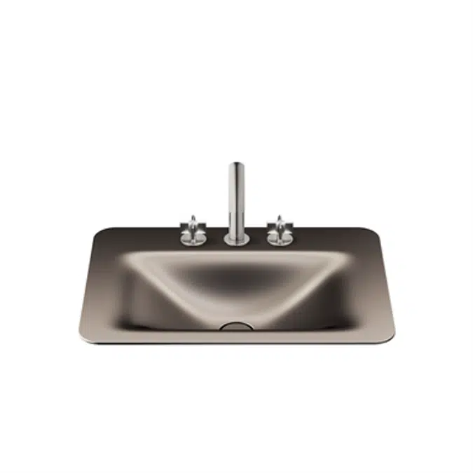 ARMANI - BAIA 660 mm countertop washbasin for 3-hole basin mixer