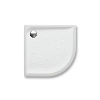 Image for Malta Corner vitreous china shower tray with anti-slip base