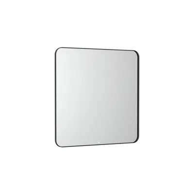 obraz dla Luna Square mirror with perimetral LED lighting and frame
