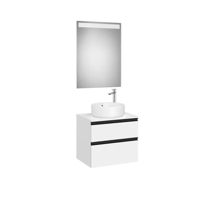 THE GAP 605 Pack (base unit 2 drawers for over countertop basin and LED mirror)