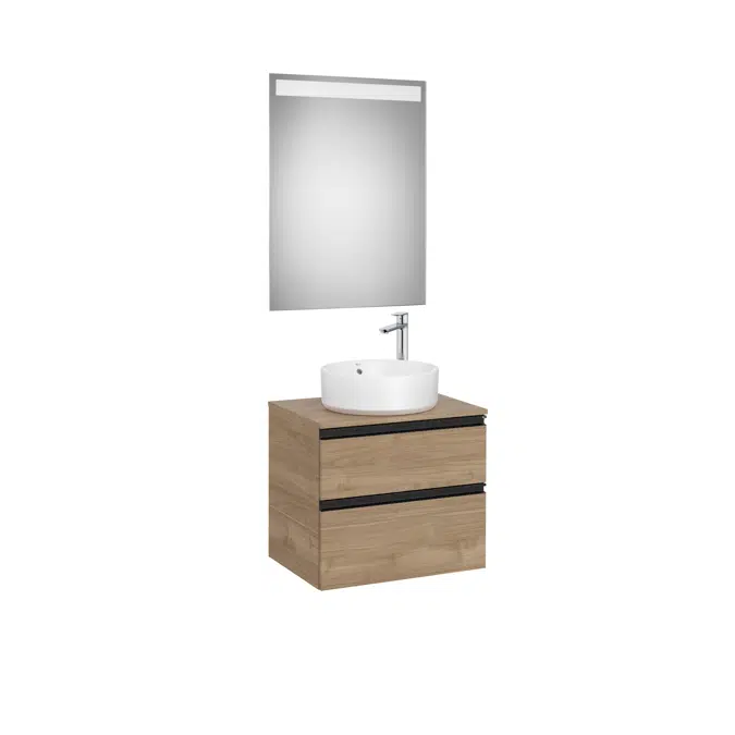 THE GAP 605 Pack (base unit 2 drawers for over countertop basin and LED mirror)