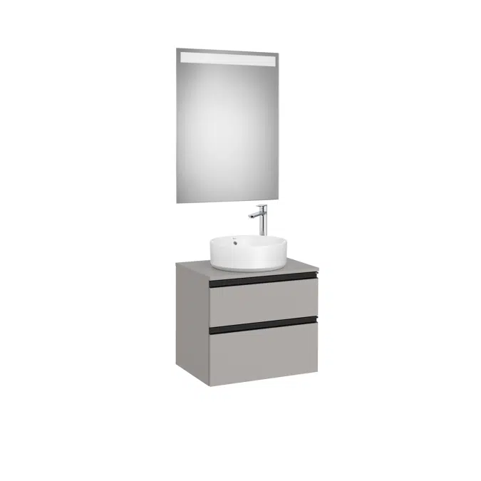 THE GAP 605 Pack (base unit 2 drawers for over countertop basin and LED mirror)